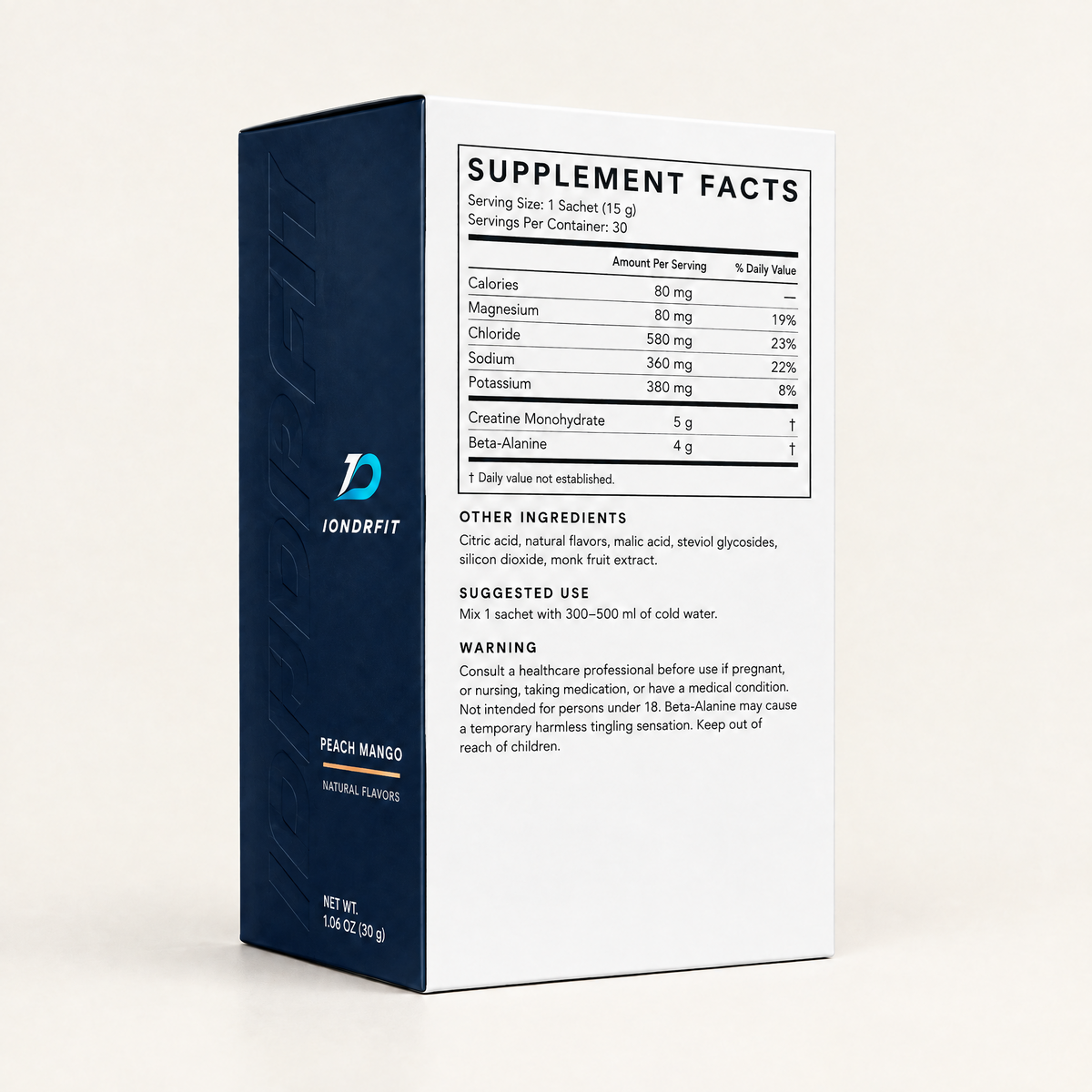 IONDRFIT REPEAT: Creatine+Electrolytes+Beta-Alanine (30 sachets)